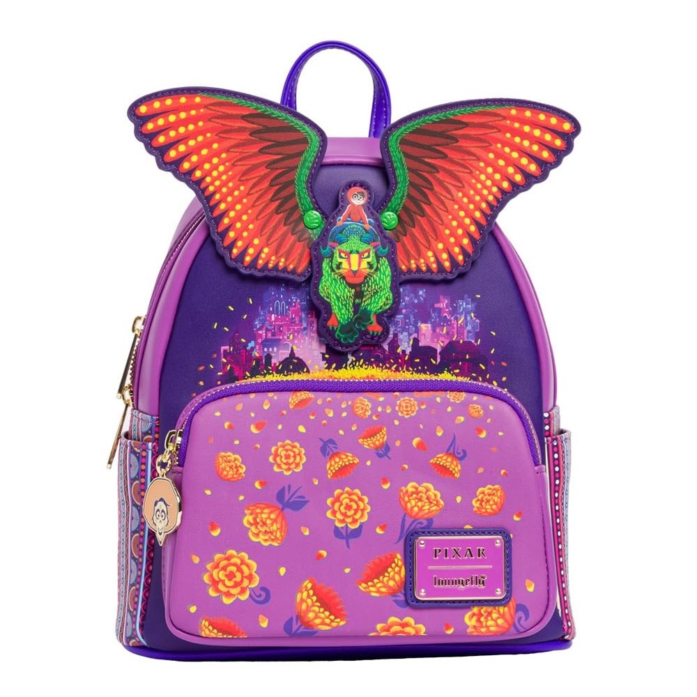 Loungefly Disney Pixar Coco Miguel Rides Pepita Mini Backpack Glow in the Dark
